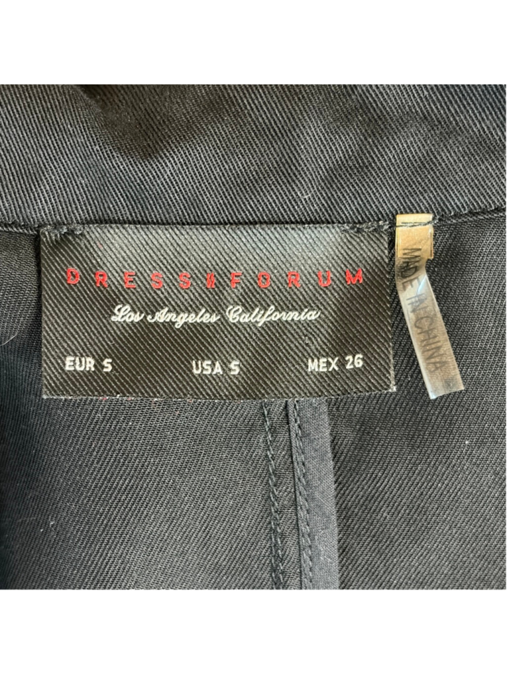 Dress Forum Tencel Trench Coat Jacket Women’s Small Black Open Front Pockets - Picture 10 of 14